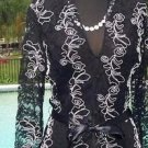 Cache LUXE $228 SHEER ILLUSION LACE Top Jacket NWT 0/2/4/6/8 SEQUINS + BELT Cache LUXE $228 SHEER ILLUSION LACE Top Jacket NWT 0/2/4/6/8 SEQUINS + BELT