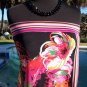 Cache $88 STRAPLESS CAMI TUBE TOP NWT XS/S STRETCH FAUX WRAP TROPICAL