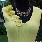 Cache $88 RIB KNIT PLUNGING V NECK 4 ROSES STRETCH Top NWT S/M/L Cache $88 RIB KNIT PLUNGING V NECK 4 ROSES STRETCH Top NWT S/M/L