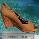 Donald Pliner $235 COUTURE SUEDE LEATHER WEDGE Shoe NIB PEEP-TOE PLATFORM 10 7.5 Donald Pliner $235 COUTURE SUEDE LEATHER WEDGE Shoe NIB PEEP-TOE PLATFORM 10 7.5