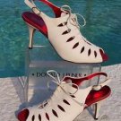 Donald Pliner COUTURE $275 SUEDE LEATHER Pump Shoe NIB LACE-UP PEEP-TOE 6 Donald Pliner COUTURE $275 SUEDE LEATHER Pump Shoe NIB LACE-UP PEEP-TOE 6