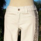 Cache $98 RHINESTONE STUD EMBELLISHED Jean Pant NWT 0/2 XS STRETCH SCROLL