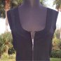 Cache $$$ 2-WAY DARING RHINESTONE PULL UN-ZIP 2 NAVEL Top NWT M/L STRETCH