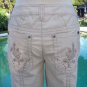 Cache $98 DRESSY CROP Pant NWT XS/S/M/L/XL STRETCH RHINESTONE STUD ADJUST LENGTH