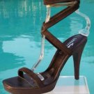 Donald Pliner $250 COUTURE SUEDE LEATHER Shoe NIB DOUBLE WRAP ANKLE STRAP