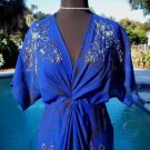 Cache $138 PEASANT TUNIC BOHO SEQUIN BEAD EMBELLISHED SILK Top NWT S/M