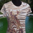 Cache $$$ ANIMAL MAGNETISIM RHINESTON EMBELLISHED STRETCH TEE Top NWT S Cache $$$ ANIMAL MAGNETISIM RHINESTON EMBELLISHED STRETCH TEE Top NWT S