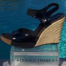 Donald Pliner COUTURE $275 PATENT LEATHER HEMP WEDGE Shoe NIB 11 RUBBER SOLE Donald Pliner COUTURE $275 PATENT LEATHER HEMP WEDGE Shoe NIB 11 RUBBER SOLE