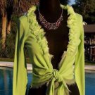 Cache $118 EMBELLISHED HIDDEN BEAD RHINESTONE SHRUG WRAP Top NWT XS/S/M STRETCH