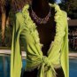 Cache $118 EMBELLISHED HIDDEN BEAD RHINESTONE SHRUG WRAP Top NWT XS/S/M STRETCH
