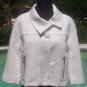 Cache $178 TEXTURED SWING LINED JACKIE O Jacket Top NWT XS/S/M/L OFF WHITE