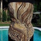 Cache $168 SILK EMBELLISHED HANKEY HEM BUSTIER Top NWT 0/2/4/6 ANIMAL PRINT XS/S Cache $168 SILK EMBELLISHED HANKEY HEM BUSTIER Top NWT 0/2/4/6 ANIMAL PRINT XS/S