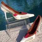 Donald Pliner $295 COUTURE LASER LEATHER Shoe NIB 10.5 NON SKID TRACTOR SOLE