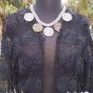CHICO'S Chicos 1 $148 MESH BEAD CROCHET Top NWT M/L Cardigan Peek-A-Boo EVENT CHICO'S Chicos 1 $148 MESH BEAD CROCHET Top NWT M/L Cardigan Peek-A-Boo EVENT