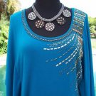 Cache $108 NWT M/L LINED DOLMAN SLEEVE Top EMBELLISHED STRETCH BODY CON DESIGN Cache $108 NWT M/L LINED DOLMAN SLEEVE Top EMBELLISHED STRETCH BODY CON DESIGN