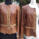 Cache $598 LAMB LEATHER LAMB FUR TRIM JACKET COAT Top NWT M/L SUEDE GEMSTONES Cache $598 LAMB LEATHER LAMB FUR TRIM JACKET COAT Top NWT M/L SUEDE GEMSTONES
