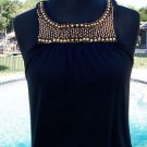 Cache $88 STRETCH MESH BEAD EMBELLISHED Cami Tee Top NWT XS/S/M/L/XL RUCHED Cache $88 STRETCH MESH BEAD EMBELLISHED Cami Tee Top NWT XS/S/M/L/XL RUCHED