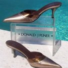 Donald Pliner $250 COUTURE METALLIC MIRROR LEATHER Shoe NIB 6.5 MULE SLIDE