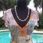 Cache $98 MESH ZEN DRAGONFLY EMPIRE BUST Top NWT XS/S/M STRETCH WEAR ALL YEAR