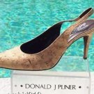 Donald Pliner $265 COUTURE NATURAL CORK LEATHER Pump Shoe NIB SLINGBACK 5.5 6 10