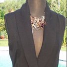 Cache $98 100% WOOL FAUX WRAP PLUNGING V NECK Tunic Top NWT RIB KNIT STRETCH Cache $98 100% WOOL FAUX WRAP PLUNGING V NECK Tunic Top NWT RIB KNIT STRETCH