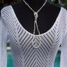 Cache $118 PEEK-A-BOO CROCHET KNIT TULIP SLEEVE Top NWT S/M WEAR ALL YEAR