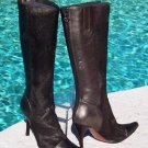Donald Pliner $595 COUTURE PEWTER METALLIC LEATHER & HAIR CALF Boot Shoe NIB