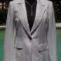 Cache $178 WHITE METALLIC LINEN BLEND COAT Jacket Top NWT S/M LINED