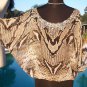 Cache $138 EMBELLISHED PEASANT BOHO Top NWT S/M/L+ SPLIT SLEEVE ELASTIC WAIST
