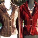 Cache $178 VELVET DIP-DYE JACKET COAT Top NWT 0/2/4/6/8/10/12 CRANBERRY OR BROWN Cache $178 VELVET DIP-DYE JACKET COAT Top NWT 0/2/4/6/8/10/12 CRANBERRY OR BROWN