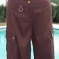 Cache $88 LINEN BLEND CARGO CROP CAPRI Pant NWT XS/S WEAR ALL YEAR