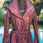 Cache $238 BERRY SHEEN METALLIC Jacket + Belt NWT XS/S/M/L PUFFER DOWN FILLED