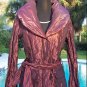 Cache $238 BERRY SHEEN METALLIC Jacket + Belt NWT XS/S/M/L PUFFER DOWN FILLED
