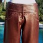 Cache $258 COPPER METALLIC BUTTER LEATHER Pant NWT 2/4/6 XS/S LINED SELF-BELT