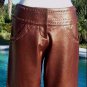 Cache $258 COPPER METALLIC BUTTER LEATHER Pant NWT 2/4/6 XS/S LINED SELF-BELT