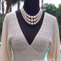 Cache $118 PLUNGING DOUBLE V NECK WRAP PEEK-A-KNIT Top NWT XS/S/M STRETCH