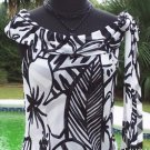 Cache $98 DRAPE NECK SELF-SCARF ABSTRACT BLACK & WHITE Top NWT S 100% Viscose Cache $98 DRAPE NECK SELF-SCARF ABSTRACT BLACK & WHITE Top NWT S 100% Viscose