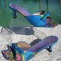 Stuart Weitzman $275 CAPRI PEONY LINEN LEATHER Shoe Sandal EUC 7.5 Slide