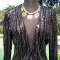 Cache $188 SEQUIN Top JACKET NWT S/M/L/XL METALLIC LINED STRETCH EVENT CLUB