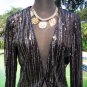 Cache $188 SEQUIN Top JACKET NWT S/M/L/XL METALLIC LINED STRETCH EVENT CLUB