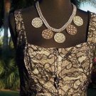 Cache $128 PEEK-A-BOO LACE OVER MESH BUSTIER- LACE-UP Top NWT XS/S/M/L STRETCH