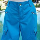 Cache $98 DRESSY CROP Pant NWT S/M 4/6/8 STRETCH RHINESTONE STUD ADJUST LENGTH Cache $98 DRESSY CROP Pant NWT S/M 4/6/8 STRETCH RHINESTONE STUD ADJUST LENGTH