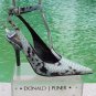Donald Pliner $400 COUTURE PYTHON PATENT LEATHER Shoe Pump NIB ANKLE WRAP 6.5