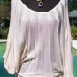 Cache $118 STRETCH ACCORDION KNIT DESIGN ADJUST BANDED BOTTOM Top NWT XS/S/M
