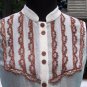 Cache $118 IVORY SILK & GOLD LUREX SPARKLE HAND CROCHET BEAD Top NWT XS/S/M/L