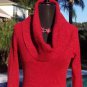 Cache $98 CRANBERY METALLIC OVERSIZE COLLAR Top NWT SUPER SOFT STRETCH S/M/L