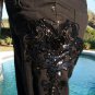 Cache $198 BEAD SEQUIN EMBELLISHED JEAN Pant NWT 0/2/10/12 XS/L TEXTURED STRETCH