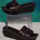 Donald Pliner $215 LEATHER 2 3/4" WEDGE SANDAL Shoe NIB 9.5 11 DETAIL STITCH Donald Pliner $215 LEATHER 2 3/4" WEDGE SANDAL Shoe NIB 9.5 11 DETAIL STITCH
