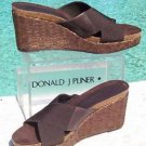 Donald Pliner COUTURE $220 LEATHER STRAW WEDGE PLATFORM Shoe NIB 9 10 ELASTIC Donald Pliner COUTURE $220 LEATHER STRAW WEDGE PLATFORM Shoe NIB 9 10 ELASTIC