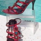 Donald Pliner $295 COUTURE METALLIC LEATHER Shoe NIB EMBELLISHED T-STRAP SANDAL Donald Pliner $295 COUTURE METALLIC LEATHER Shoe NIB EMBELLISHED T-STRAP SANDAL